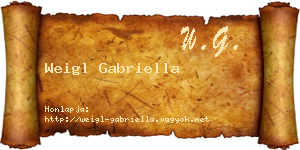 Weigl Gabriella névjegykártya